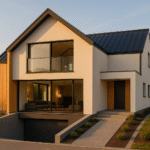 Nowoczesny dom z półpiętrem, salonem od frontu i garażem podziemnym – przewodnik dla inwestora